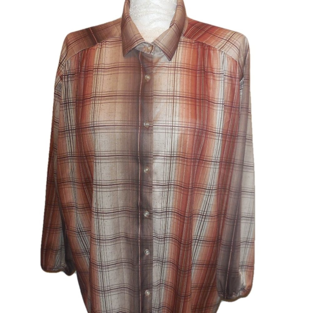1960s Vintage Blouse Long Sleeve size 42 women's button down shirt careerwear